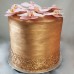 Flower - Rose Gold with Glitter and Fresh Flower Cake (D, 6L)